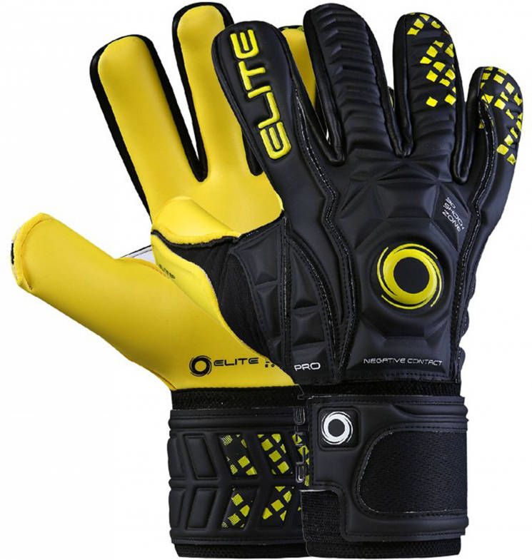 Elite Keepershandschoenen Black Panther Latex Zwart/geel Mt 10