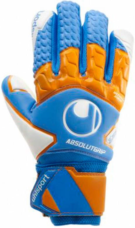 Uhlsport Keepershandschoenen Absolutgrip HN Pro Turquoise/Oranje/Wit Kinderen