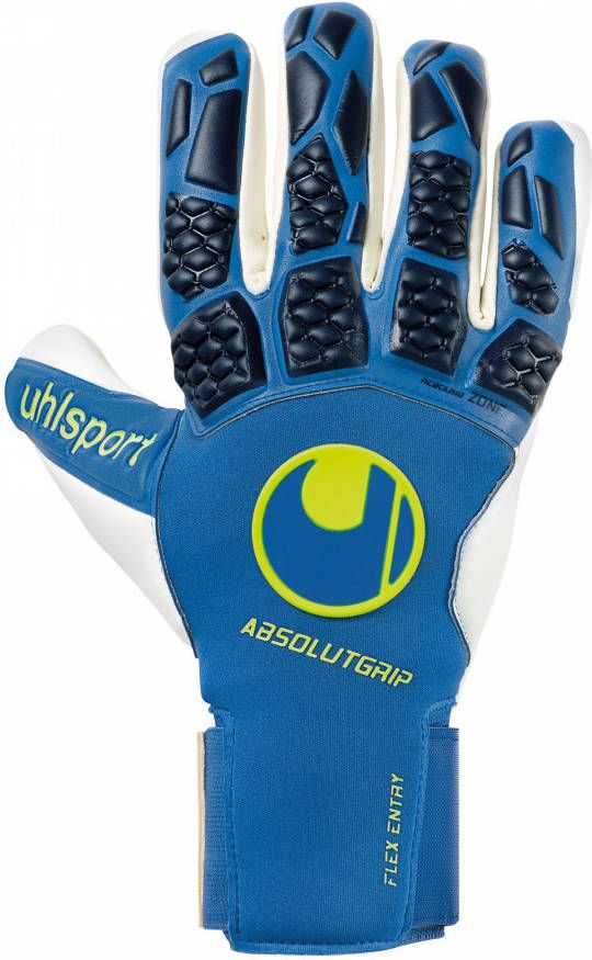 Uhlsport Keepershandschoenen Hyper Act Absolutgrip HN Blauw/Wit/Fluo Yellow