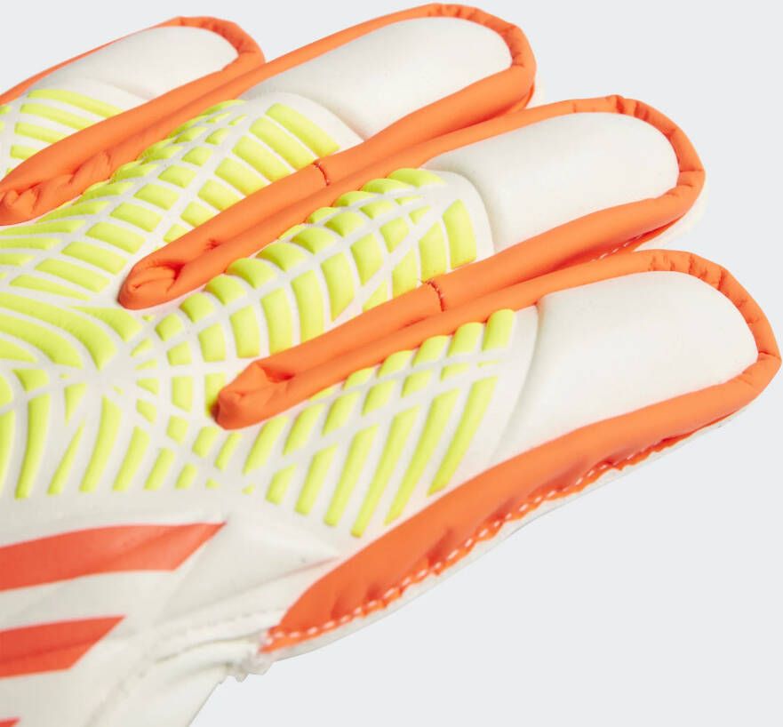 Adidas Kids adidas Predator Match Fingersave Keepershandschoenen Kids Wit Geel Oranje Blauw